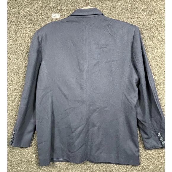 Vintage Pine Place 100% Wool Suit Jacket Blazer Womens Size 14 Blue USA Made - Picture 2 of 8